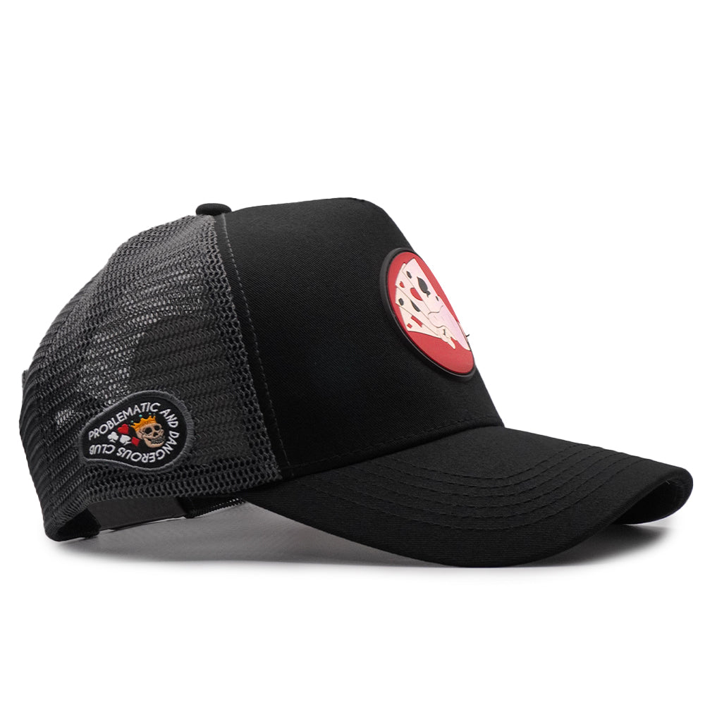 Poker Black Malla Gris