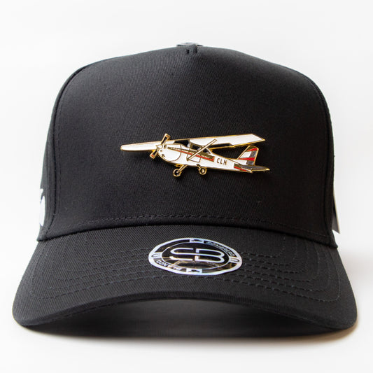 Sombrero Blanco Avioneta Negra