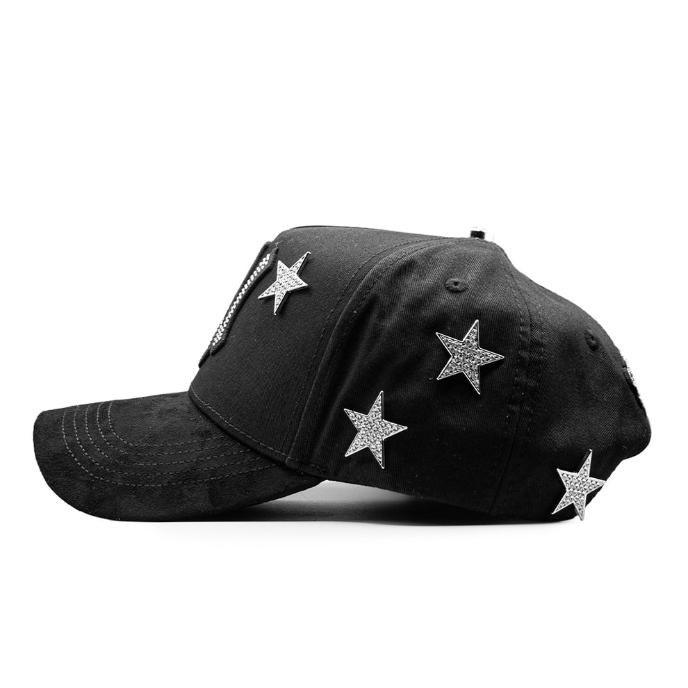 Gorra Star Hats NY Silver Star Negra | Logo NY con Estrellas Plateadas ...